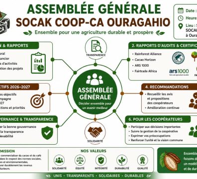 Assemblée Générale de la SOCAK COOP-CA à Ouragahio : Décider ensemble pour un avenir meilleur